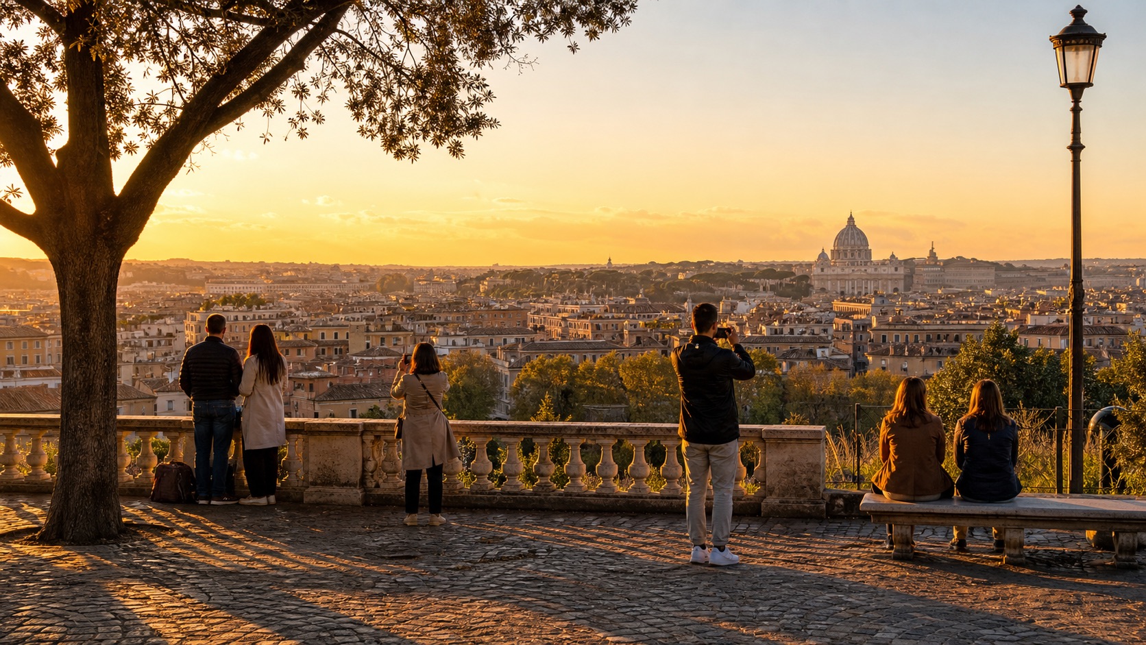 Gianicolo Hill checkpoint on a private Rome panoramic tour
