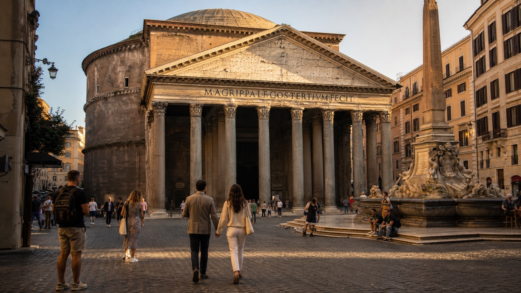 Pantheon checkpoint on a private Rome panoramic tour