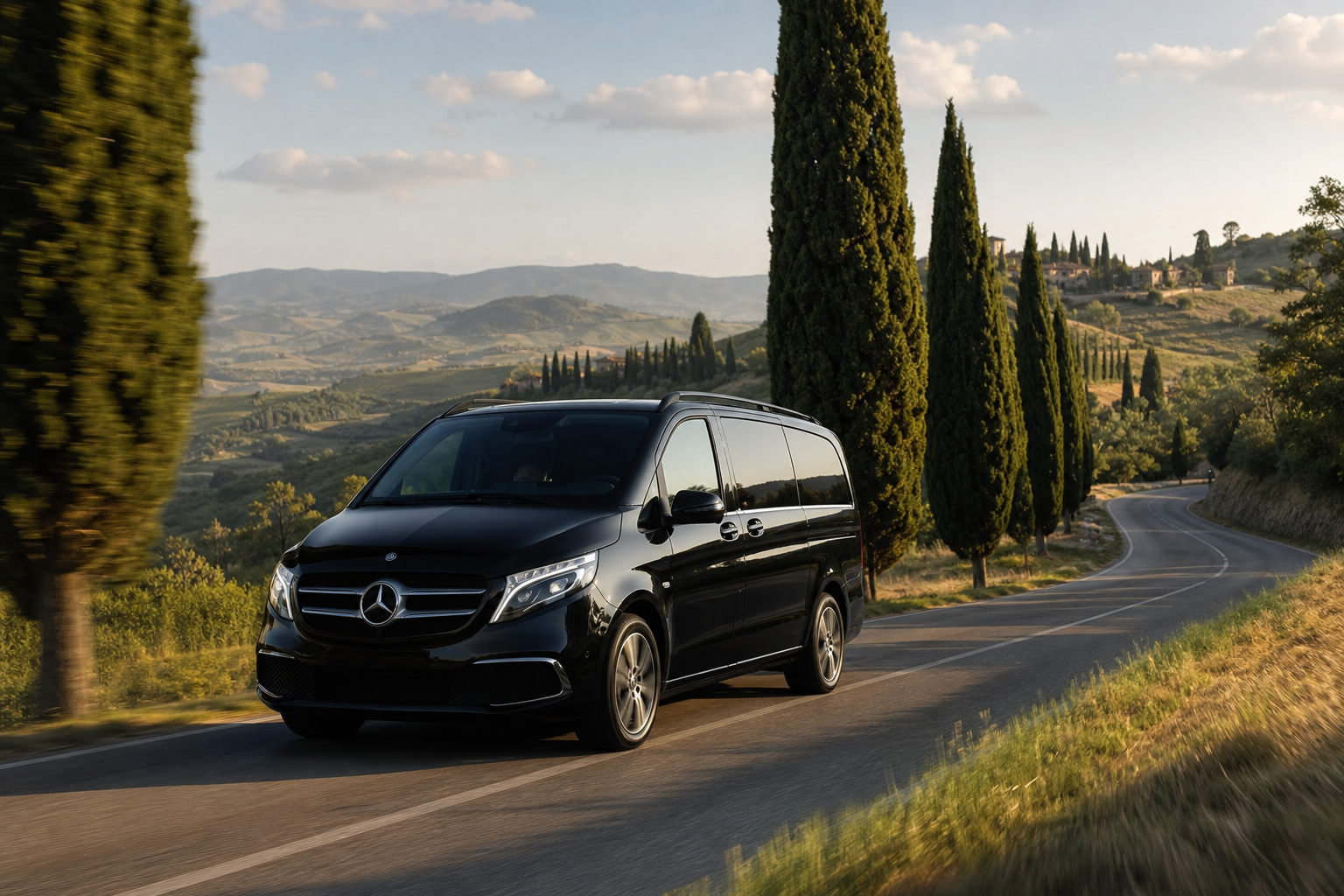 Private city to city transfer across Italy